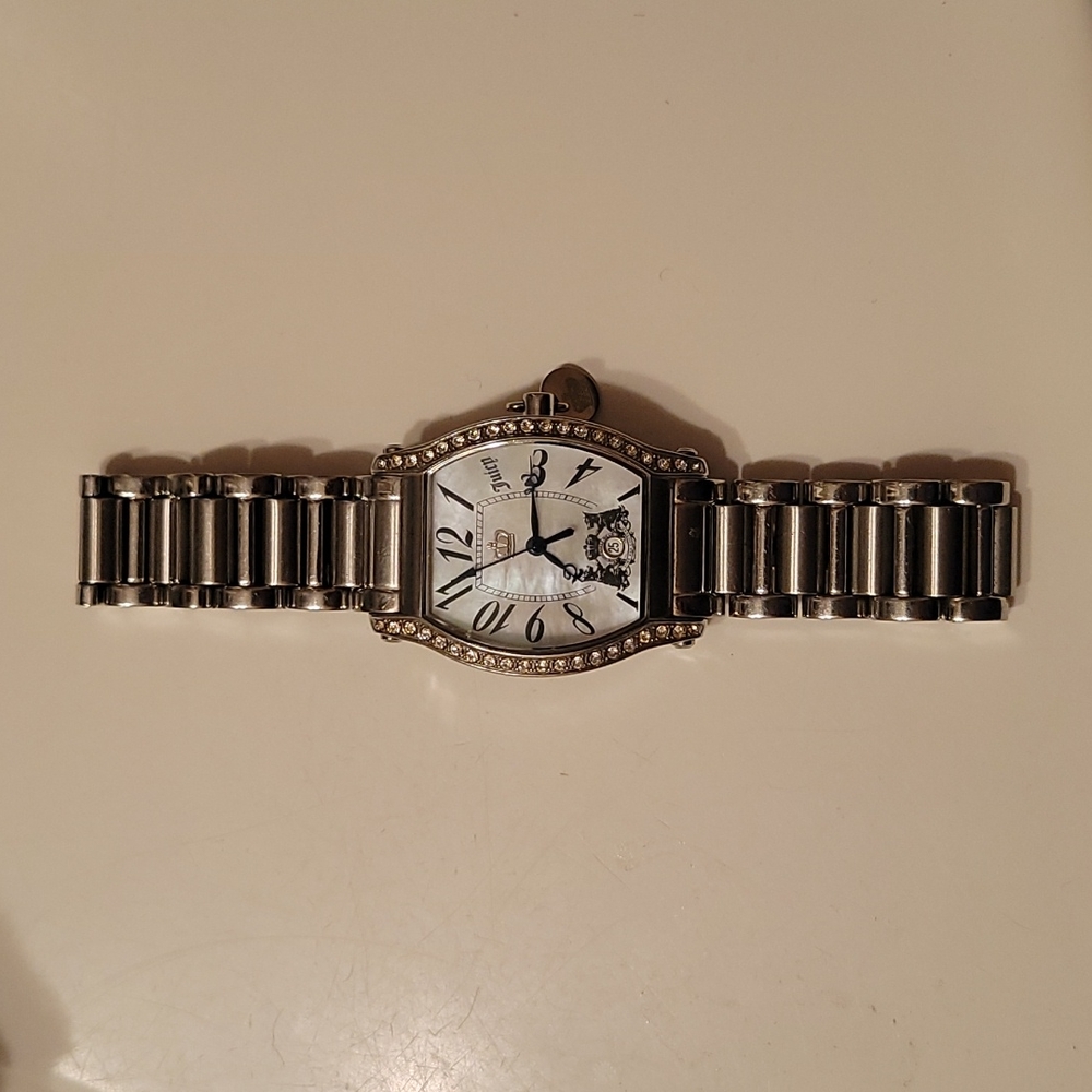 Juicy Couture Tank Watch. Silver tone